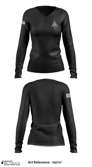 Women's Long Sleeve Vneck Shirt, , Army, Teamtime, Team time, sublimation, custom sports apparel, team uniforms, spirit wear, spiritwear, sports uniforms, custom shirts, team store, custom team store, fundraiser sports, apparel fundraiser