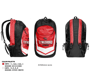 Gear Bag, Tyngsboro Youth Lacrosse, Men's Lacrosse, Teamtime, Team time, sublimation, custom sports apparel, team uniforms, spirit wear, spiritwear, sports uniforms, custom shirts, team store, custom team store, fundraiser sports, apparel fundraiser