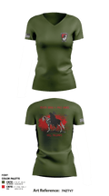 B Troop 6-6 CAV 27154728 Women's Short Sleeve V-neck Shirt - 4