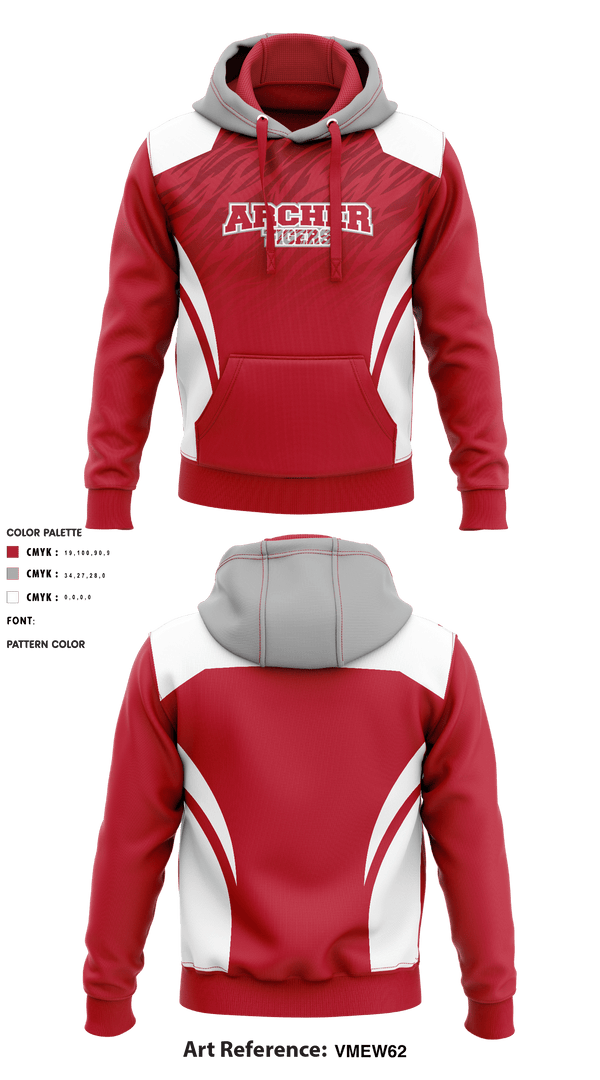 Hoodie, Archer Athletic Association, School Spirit Store, Teamtime, Team time, sublimation, custom sports apparel, team uniforms, spirit wear, spiritwear, sports uniforms, custom shirts, team store, custom team store, fundraiser sports, apparel fundraiser