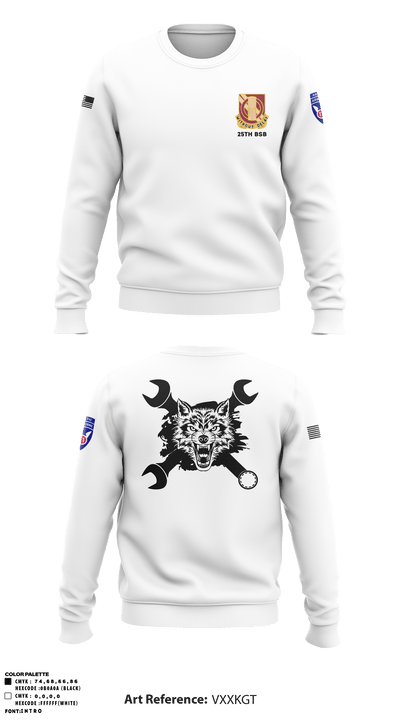 B Co., 25th BSB, 1st BDE, 11th ADV 49846330 Crew Neck Sweatshirt - 5
