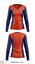 Orange Coast College Cheer 35245430 Women's Long Sleeve V-neck Shirt - 1