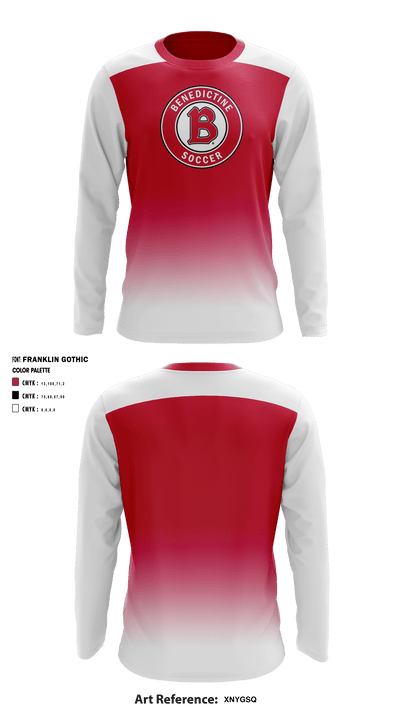 Benedictine University Mesa Soccer 94176312 Long Sleeve Performance Shirt - 1