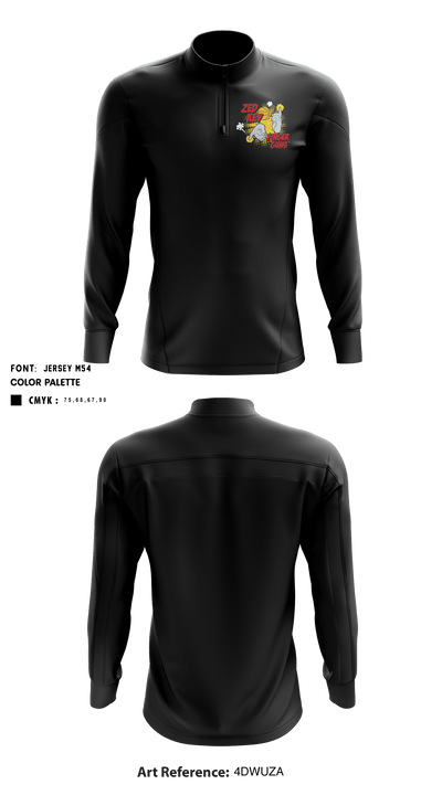 Zed Key Finger Guns 88796848 Quarter Zip Jacket - 1