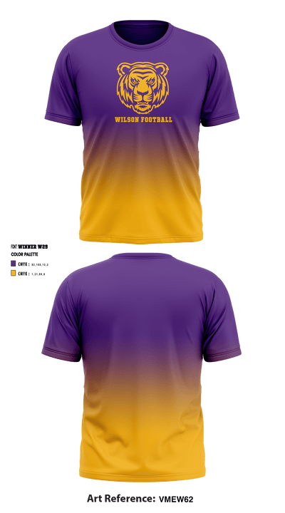 Wilson High School Football 1911194 Short Sleeve Performance Shirt - 1