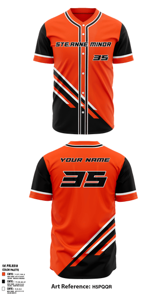 Two Button Baseball Jersey, Ste.anne Minor Baseball, Baseball, Teamtime, Team time, sublimation, custom sports apparel, team uniforms, spirit wear, spiritwear, sports uniforms, custom shirts, team store, custom team store, fundraiser sports, apparel fundraiser