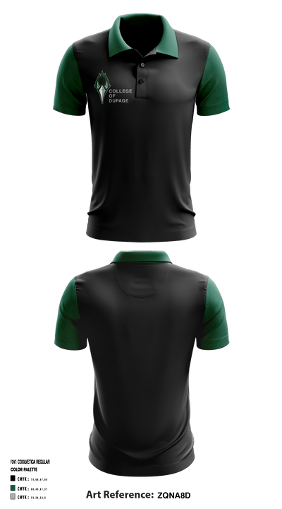 College of DuPage Alumni 35400336 Short Sleeve Performance Polo - 2