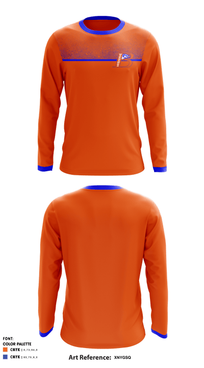 Bloomfield High School 25832880 Long Sleeve Performance Shirt - 1