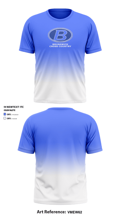 Brunswick High School Cross Country 30557077 Short Sleeve Performance Shirt - 1