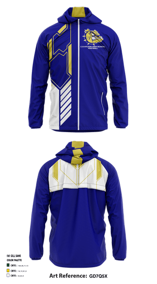 Windbreaker, C D Hylton High School Football, Football, Teamtime, Team time, sublimation, custom sports apparel, team uniforms, spirit wear, spiritwear, sports uniforms, custom shirts, team store, custom team store, fundraiser sports, apparel fundraiser