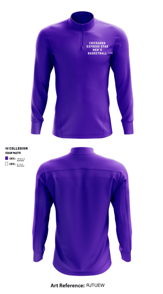 Quarter Zip Jacket, Chickasha Express Star - Basketball, Men's Basketball, Teamtime, Team time, sublimation, custom sports apparel, team uniforms, spirit wear, spiritwear, sports uniforms, custom shirts, team store, custom team store, fundraiser sports, apparel fundraiser