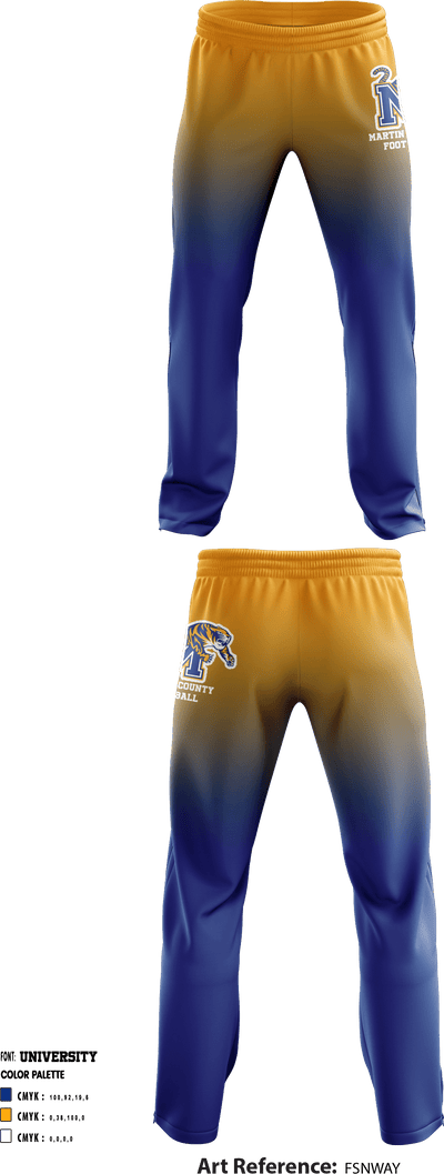Martin County High School Football 69182417 Sweatpants - 1