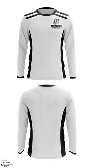 Long Sleeve Performance Shirt, Horizon High School Football, Football, Teamtime, Team time, sublimation, custom sports apparel, team uniforms, spirit wear, spiritwear, sports uniforms, custom shirts, team store, custom team store, fundraiser sports, apparel fundraiser
