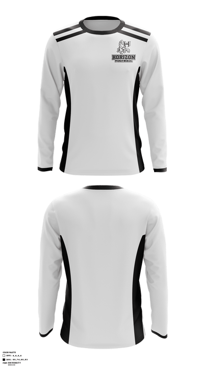 Horizon High School Football 52887168 Long Sleeve Performance Shirt - 1