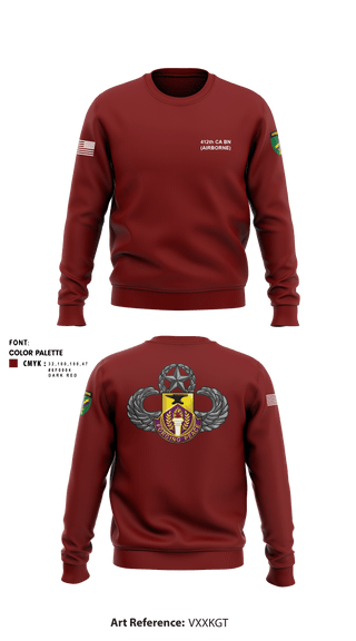 Crew Neck Sweatshirt, 412TH CA BN, , Teamtime, Team time, sublimation, custom sports apparel, team uniforms, spirit wear, spiritwear, sports uniforms, custom shirts, team store, custom team store, fundraiser sports, apparel fundraiser