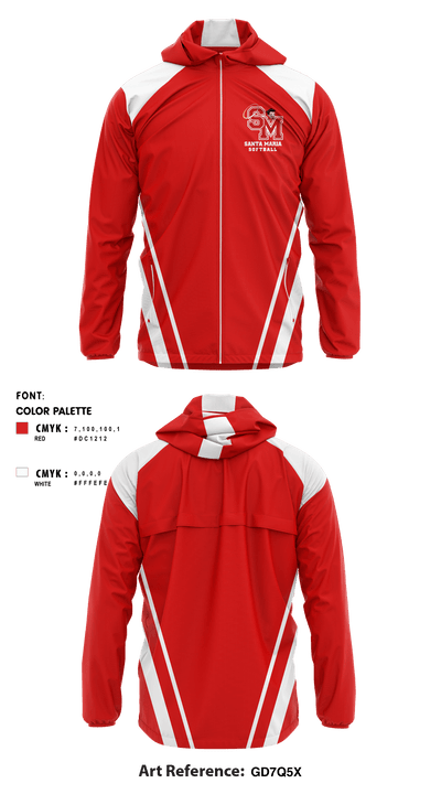 Santa Maria High School Softball 20392593 Windbreaker - 1