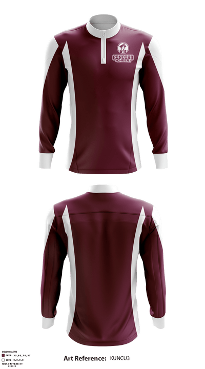 Concord High School Cheer 35438059 Quarter Zip Jacket - 1