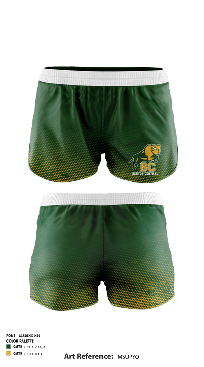 Benton Central High School Swimming 3550565 Women's Shorts - 1