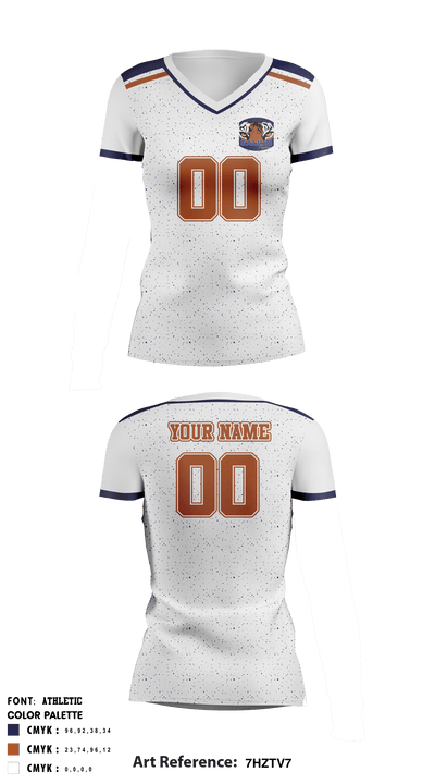 Galion High School Women's Volleyball 89296456 Women's Short Sleeve V-neck Shirt - 3