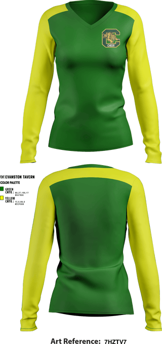 Women's Long Sleeve Vneck Shirt, Conway High Cheer, Cheer, Teamtime, Team time, sublimation, custom sports apparel, team uniforms, spirit wear, spiritwear, sports uniforms, custom shirts, team store, custom team store, fundraiser sports, apparel fundraiser