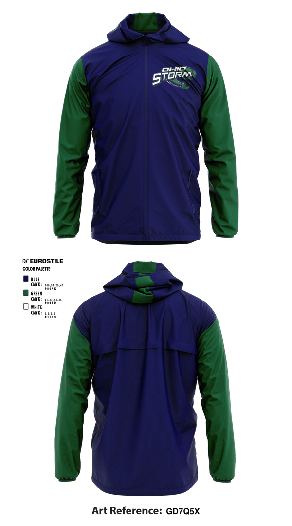 Windbreaker, Ohio Storm, Softball, Teamtime, Team time, sublimation, custom sports apparel, team uniforms, spirit wear, spiritwear, sports uniforms, custom shirts, team store, custom team store, fundraiser sports, apparel fundraiser