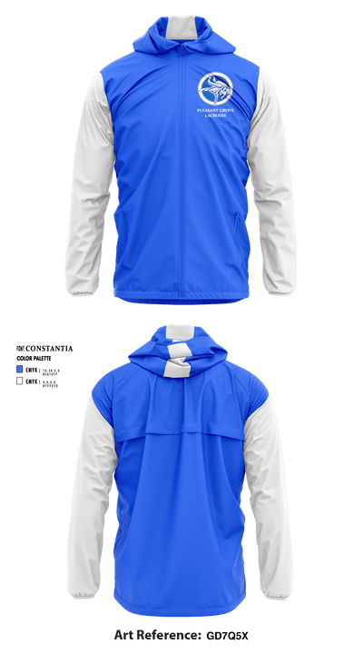 Pleasant Grove High School Lacrosse 63256449 Windbreaker - 1