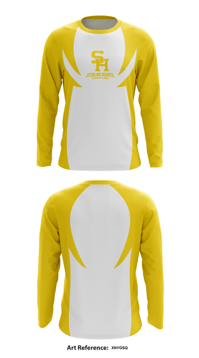 Sterling Heights High School Wrestling 39870175 Long Sleeve Rash Guard Shirt - 1