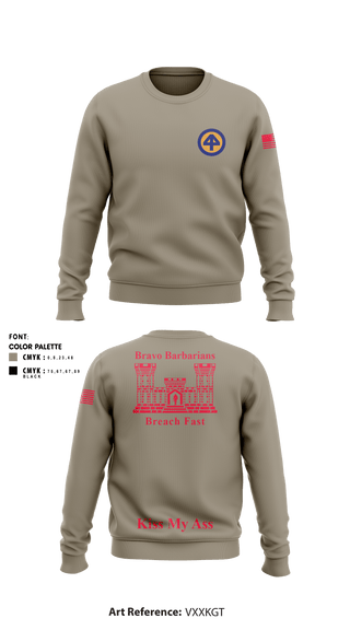Crew Neck Sweatshirt, , National Guard, Teamtime, Team time, sublimation, custom sports apparel, team uniforms, spirit wear, spiritwear, sports uniforms, custom shirts, team store, custom team store, fundraiser sports, apparel fundraiser