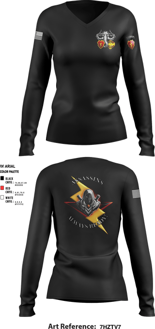 Women's Long Sleeve Vneck Shirt, , Army, Teamtime, Team time, sublimation, custom sports apparel, team uniforms, spirit wear, spiritwear, sports uniforms, custom shirts, team store, custom team store, fundraiser sports, apparel fundraiser