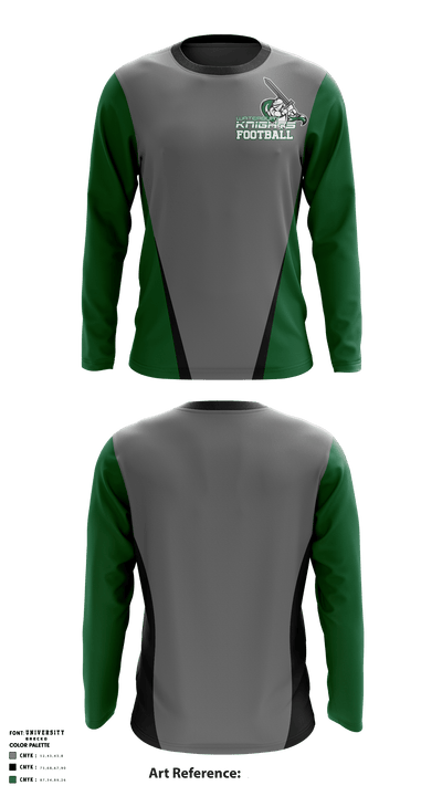 Waterbury Knights Football & Cheer 25806965 Long Sleeve Performance Shirt - 3