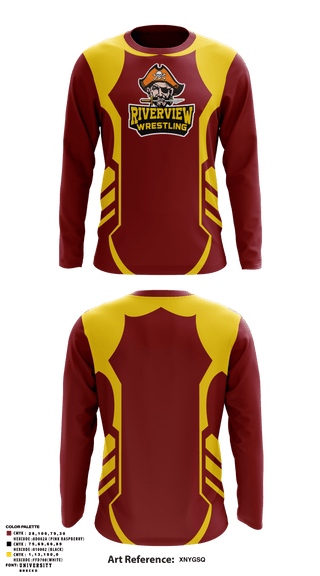 Long Sleeve Performance Shirt, Riverview, Wrestling, Teamtime, Team time, sublimation, custom sports apparel, team uniforms, spirit wear, spiritwear, sports uniforms, custom shirts, team store, custom team store, fundraiser sports, apparel fundraiser