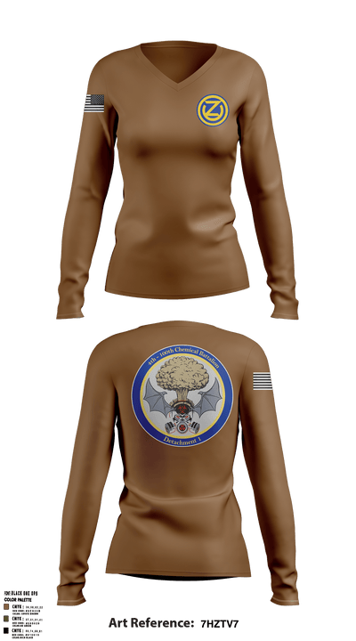 DETstroyers 68625939 Women's Long Sleeve V-neck Shirt - 2