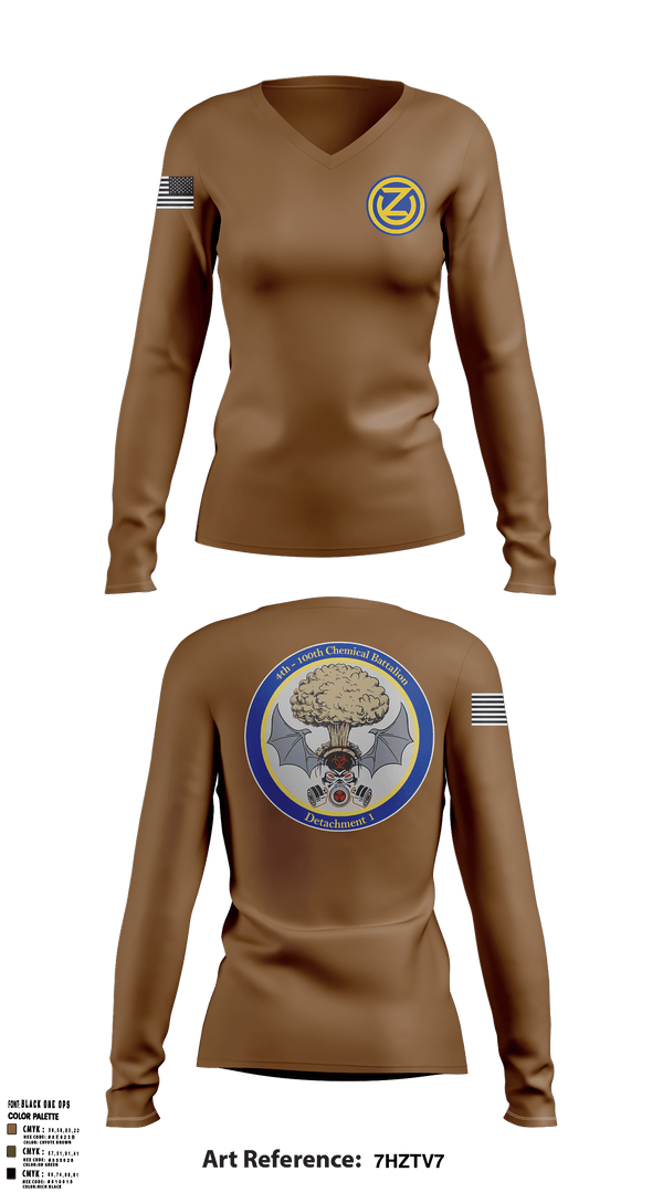 Women's Long Sleeve Vneck Shirt, , Army, Teamtime, Team time, sublimation, custom sports apparel, team uniforms, spirit wear, spiritwear, sports uniforms, custom shirts, team store, custom team store, fundraiser sports, apparel fundraiser