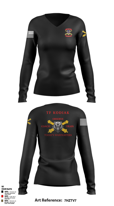 TF Kodiak, 2-362 FA 24243903 Women's Long Sleeve V-neck Shirt - 1