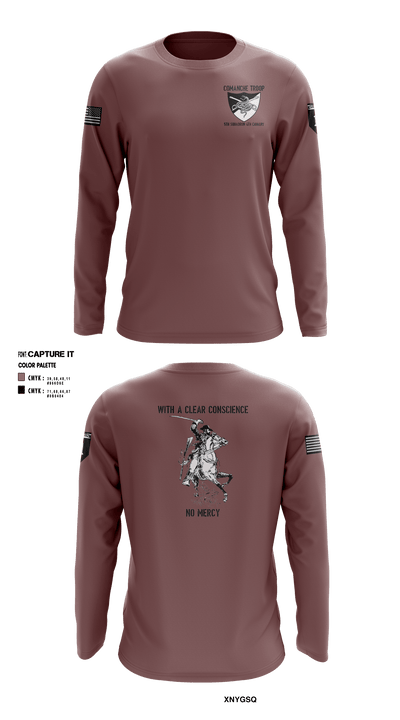 Troop C 5-4 Cavalry 34998263 Long Sleeve Performance Shirt - 1