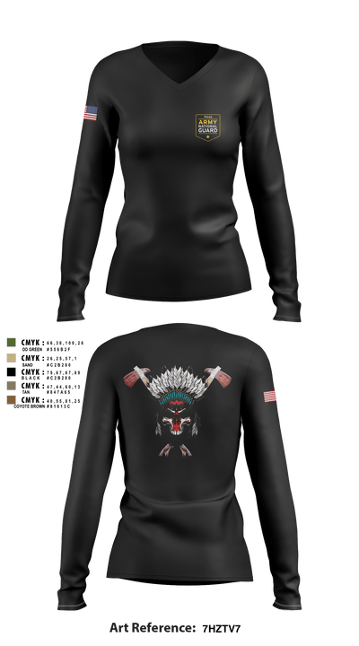 Apache 10748553 Women's Long Sleeve V-neck Shirt - 2