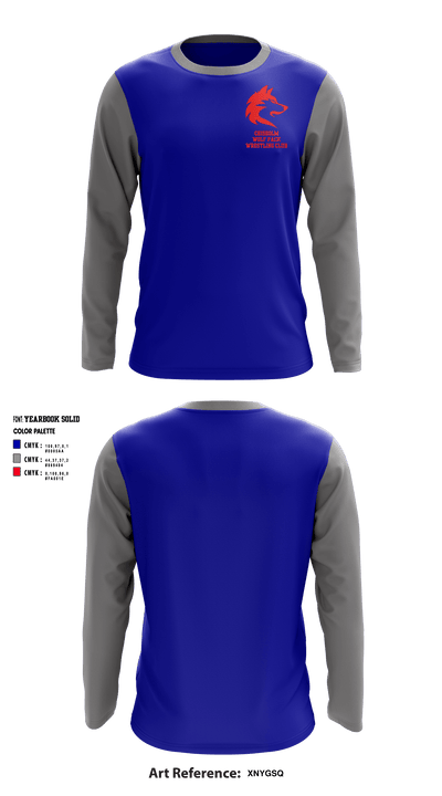 Chisholm Wolf Pack Wrestling Club 24490312 Long Sleeve Performance Shirt - 1