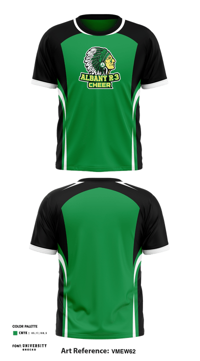 Albany R-3 School Cheer 1481341 Short Sleeve Performance Shirt - 2