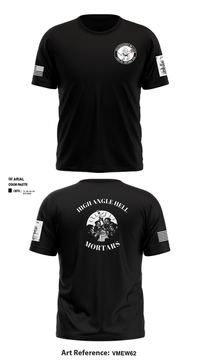 MORTAR, HHC, 1-8CAV 36118103 Short Sleeve Performance Shirt - 1