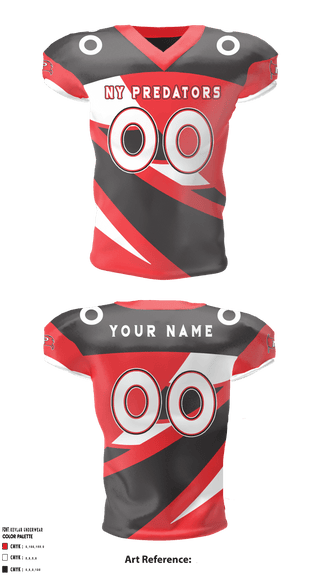 Football Jersey, NY Predators, Football, Teamtime, Team time, sublimation, custom sports apparel, team uniforms, spirit wear, spiritwear, sports uniforms, custom shirts, team store, custom team store, fundraiser sports, apparel fundraiser