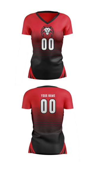 Women's Short Sleeve Vneck Shirt, Castleberry High School Cheer, School Spirit Store, Teamtime, Team time, sublimation, custom sports apparel, team uniforms, spirit wear, spiritwear, sports uniforms, custom shirts, team store, custom team store, fundraiser sports, apparel fundraiser