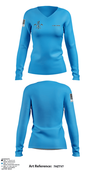Women's Long Sleeve Vneck Shirt, , Army, Teamtime, Team time, sublimation, custom sports apparel, team uniforms, spirit wear, spiritwear, sports uniforms, custom shirts, team store, custom team store, fundraiser sports, apparel fundraiser