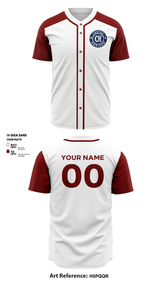 Full Button Baseball Jersey, Cactus Horizon Little League, Baseball, Teamtime, Team time, sublimation, custom sports apparel, team uniforms, spirit wear, spiritwear, sports uniforms, custom shirts, team store, custom team store, fundraiser sports, apparel fundraiser