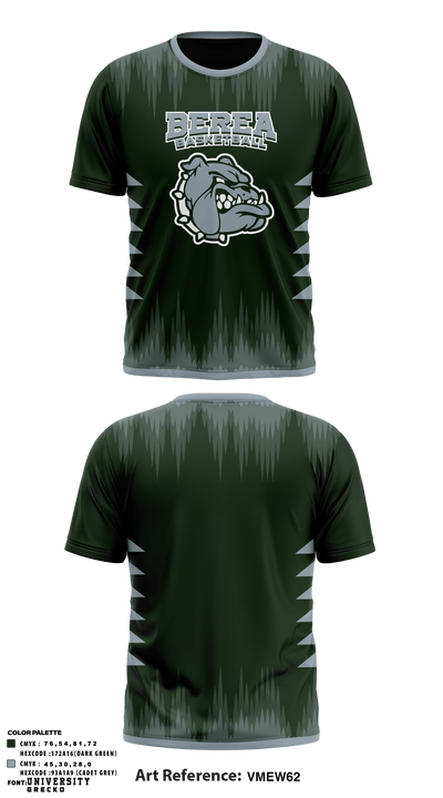 Berea High School Basketball 65834352 Short Sleeve Performance Shirt - 1