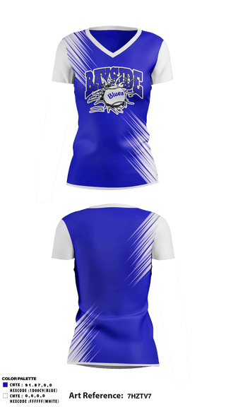 Women's Short Sleeve Vneck Shirt, Bayside Blues Softball, Softball, Teamtime, Team time, sublimation, custom sports apparel, team uniforms, spirit wear, spiritwear, sports uniforms, custom shirts, team store, custom team store, fundraiser sports, apparel fundraiser