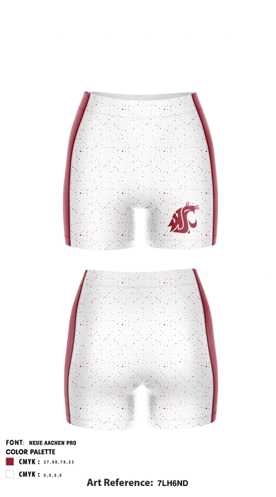 Washington State University Volleyball 5484408 Women's Compression Shorts - 2