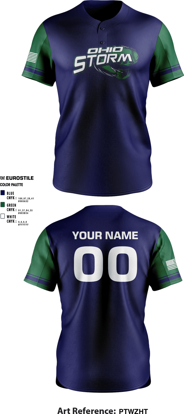 Full Button Softball Jersey, Ohio Storm, Softball, Teamtime, Team time, sublimation, custom sports apparel, team uniforms, spirit wear, spiritwear, sports uniforms, custom shirts, team store, custom team store, fundraiser sports, apparel fundraiser