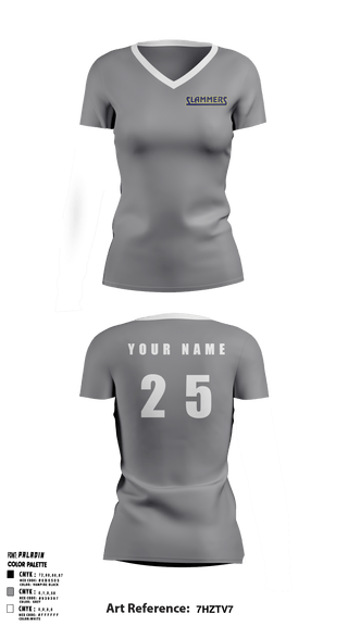 Women's Short Sleeve Vneck Shirt, Slammers FP, Softball, Teamtime, Team time, sublimation, custom sports apparel, team uniforms, spirit wear, spiritwear, sports uniforms, custom shirts, team store, custom team store, fundraiser sports, apparel fundraiser