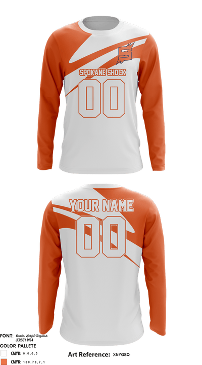Spokane Shock 29543289 Long Sleeve Performance Shirt - 2