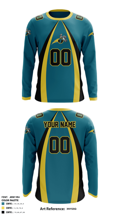 NE Thunder Football 21044517 Long Sleeve Performance Shirt - 2